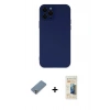 MARSİLYAN™- iPhone 12 Pro Kılıf Çekirdek Modern Serisi - Siyah 6D Mat Seramik Hayalet Nano Ekran Koruyucu + Metal Kamera Lens Koruma Cam - GS