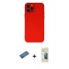 MARSİLYAN™- iPhone 12 Pro Kılıf Çekirdek Modern Serisi - Siyah 6D Mat Seramik Hayalet Nano Ekran Koruyucu + Shine Kamera Lens Koruma Cam - GD