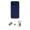MARSİLYAN™- iPhone 12 Pro Kılıf Çekirdek Modern Serisi - Siyah 6D Mat Seramik Hayalet Nano Ekran Koruyucu + Metal Kamera Lens Koruma Cam - GD