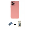 MARSİLYAN™- iPhone 12 Pro Kılıf Çekirdek Modern Serisi - Siyah 6D Mat Seramik Hayalet Nano Ekran Koruyucu + Shine Kamera Lens Koruma Cam - GD