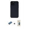 MARSİLYAN™- iPhone 12 Pro Kılıf Çekirdek Modern Serisi - Siyah 6D Mat Seramik Hayalet Nano Ekran Koruyucu + Shine Kamera Lens Koruma Cam - GD
