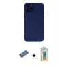 MARSİLYAN™- iPhone 12 Pro Kılıf Çekirdek Modern Serisi - Siyah Polymer Nano Ekran Koruyucu + Shine Kamera Lens Koruma Cam - GD