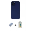 MARSİLYAN™- iPhone 12 Pro Kılıf Çekirdek Modern Serisi - Siyah Polymer Nano Ekran Koruyucu + Metal Kamera Lens Koruma Cam - KUYL