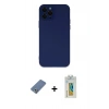 MARSİLYAN™- iPhone 12 Pro Kılıf Çekirdek Modern Serisi - Siyah Polymer Nano Ekran Koruyucu + Metal Kamera Lens Koruma Cam - AKYL