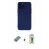 MARSİLYAN™- iPhone 12 Pro Kılıf Çekirdek Modern Serisi - Siyah Polymer Nano Ekran Koruyucu + Metal Kamera Lens Koruma Cam - GS