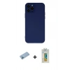 MARSİLYAN™- iPhone 12 Pro Kılıf Çekirdek Modern Serisi - Siyah Polymer Nano Ekran Koruyucu + Shine Kamera Lens Koruma Cam - MI
