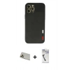 MARSİLYAN™- iPhone 12 Pro Kılıf Doruk Asil Koleksiyonu - Şeffaf Uv Polymer Nano Ekran Koruyucu + Rainbow Kamera Lens Koruma Cam - GD