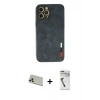 MARSİLYAN™- iPhone 12 Pro Kılıf Doruk Asil Koleksiyonu - Şeffaf Uv Polymer Nano Ekran Koruyucu + Rainbow Kamera Lens Koruma Cam - GD