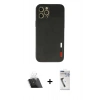 MARSİLYAN™- iPhone 12 Pro Kılıf Doruk Asil Koleksiyonu - Şeffaf Uv Polymer Nano Ekran Koruyucu + Kamera Lens Koruma Cam - SF