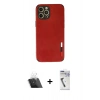 MARSİLYAN™- iPhone 12 Pro Kılıf Doruk Asil Koleksiyonu - Şeffaf Uv Polymer Nano Ekran Koruyucu + Kamera Lens Koruma Cam - SF