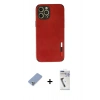 MARSİLYAN™- iPhone 12 Pro Kılıf Doruk Asil Koleksiyonu - Şeffaf Uv Polymer Nano Ekran Koruyucu + Metal Kamera Lens Koruma Cam - KUYL