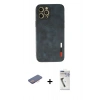 MARSİLYAN™- iPhone 12 Pro Kılıf Doruk Asil Koleksiyonu - Şeffaf Uv Polymer Nano Ekran Koruyucu + Renkli Kamera Lens Koruma Cam - PE