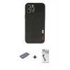 MARSİLYAN™- iPhone 12 Pro Kılıf Doruk Asil Koleksiyonu - Şeffaf Uv Polymer Nano Ekran Koruyucu + Renkli Kamera Lens Koruma Cam - PE