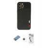 MARSİLYAN™- iPhone 12 Pro Kılıf Doruk Asil Koleksiyonu - Şeffaf Uv Polymer Nano Ekran Koruyucu + Shine Kamera Lens Koruma Cam - PE