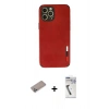 MARSİLYAN™- iPhone 12 Pro Kılıf Doruk Asil Koleksiyonu - Şeffaf Uv Polymer Nano Ekran Koruyucu + Shine Kamera Lens Koruma Cam - SABE