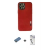 MARSİLYAN™- iPhone 12 Pro Kılıf Doruk Asil Koleksiyonu - Şeffaf Uv Polymer Nano Ekran Koruyucu + Shine Kamera Lens Koruma Cam - GD