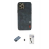 MARSİLYAN™- iPhone 12 Pro Kılıf Doruk Asil Koleksiyonu - Şeffaf Uv Polymer Nano Ekran Koruyucu + Siyah Shine Kamera Lens Koruma Cam