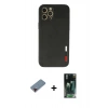 MARSİLYAN™- iPhone 12 Pro Kılıf Doruk Asil Koleksiyonu - Siyah 360 Mat Full Body Arka Koruyucu + Metal Kamera Lens Koruma Cam - KI