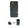 MARSİLYAN™- iPhone 12 Pro Kılıf Doruk Asil Koleksiyonu - Siyah 360 Mat Full Body Arka Koruyucu + Kamera Lens Koruma Cam - SF