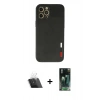 MARSİLYAN™- iPhone 12 Pro Kılıf Doruk Asil Koleksiyonu - Siyah 360 Mat Full Body Arka Koruyucu + Kamera Lens Koruma Cam - SF