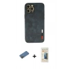 MARSİLYAN™- iPhone 12 Pro Kılıf Doruk Asil Koleksiyonu - Siyah 6D Mat Seramik Hayalet Nano Ekran Koruyucu + Shine Kamera Lens Koruma Cam - GD