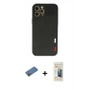 MARSİLYAN™- iPhone 12 Pro Kılıf Doruk Asil Koleksiyonu - Siyah 6D Mat Seramik Hayalet Nano Ekran Koruyucu + Shine Kamera Lens Koruma Cam - GD