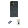 MARSİLYAN™- iPhone 12 Pro Kılıf Doruk Asil Koleksiyonu - Siyah 6D Mat Seramik Hayalet Nano Ekran Koruyucu + Metal Kamera Lens Koruma Cam - GD