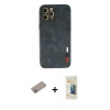 MARSİLYAN™- iPhone 12 Pro Kılıf Doruk Asil Koleksiyonu - Siyah 6D Mat Seramik Hayalet Nano Ekran Koruyucu + Shine Kamera Lens Koruma Cam - SABE