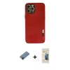MARSİLYAN™- iPhone 12 Pro Kılıf Doruk Asil Koleksiyonu - Siyah 6D Mat Seramik Hayalet Nano Ekran Koruyucu + Shine Kamera Lens Koruma Cam - SH