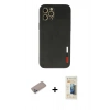 MARSİLYAN™- iPhone 12 Pro Kılıf Doruk Asil Koleksiyonu - Siyah 6D Mat Seramik Hayalet Nano Ekran Koruyucu + Shine Kamera Lens Koruma Cam - SABE