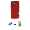 MARSİLYAN™- iPhone 12 Pro Kılıf Doruk Asil Koleksiyonu - Siyah 6D Mat Seramik Hayalet Nano Ekran Koruyucu + Metal Kamera Lens Koruma Cam - GD