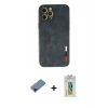 MARSİLYAN™- iPhone 12 Pro Kılıf Doruk Asil Koleksiyonu - Siyah Polymer Nano Ekran Koruyucu + Shine Kamera Lens Koruma Cam - SH