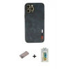 MARSİLYAN™- iPhone 12 Pro Kılıf Doruk Asil Koleksiyonu - Siyah Polymer Nano Ekran Koruyucu + Shine Kamera Lens Koruma Cam - SABE