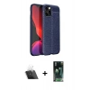 MARSİLYAN™- iPhone 12 Pro Kılıf Doruk Klasik Özel Seri - Şeffaf 360 Full Body Arka Koruyucu + Kamera Lens Koruma Cam - SF