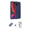 MARSİLYAN™- iPhone 12 Pro Kılıf Doruk Klasik Özel Seri - Şeffaf Uv Polymer Nano Ekran Koruyucu + Metal Kamera Lens Koruma Cam - AKYL