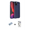 MARSİLYAN™- iPhone 12 Pro Kılıf Doruk Klasik Özel Seri - Şeffaf Uv Polymer Nano Ekran Koruyucu + Shine Kamera Lens Koruma Cam - MI