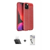 MARSİLYAN™- iPhone 12 Pro Kılıf Doruk Klasik Özel Seri - Şeffaf Uv Polymer Nano Ekran Koruyucu + Kamera Lens Koruma Cam - SF