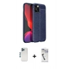 MARSİLYAN™- iPhone 12 Pro Kılıf Doruk Klasik Özel Seri - Şeffaf Uv Polymer Nano Ekran Koruyucu + Shine Kamera Lens - MI