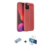 MARSİLYAN™- iPhone 12 Pro Kılıf Doruk Klasik Özel Seri - Siyah 3D Antistatik Cam Ekran Koruyucu + Shine Kamera Lens Koruma Cam - MI
