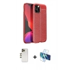 MARSİLYAN™- iPhone 12 Pro Kılıf Doruk Klasik Özel Seri - Siyah 3D Antistatik Seramik Nano Ekran Koruyucu + Shine Kamera Lens - GD
