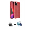 MARSİLYAN™- iPhone 12 Pro Kılıf Doruk Klasik Özel Seri - Siyah 3D Antistatik Seramik Nano Ekran Koruyucu + Kamera Lens Koruma Cam - SF