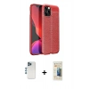 MARSİLYAN™- iPhone 12 Pro Kılıf Doruk Klasik Özel Seri - Siyah 6D Mat Seramik Hayalet Nano Ekran Koruyucu + Shine Kamera Lens - MI