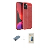 MARSİLYAN™- iPhone 12 Pro Kılıf Doruk Klasik Özel Seri - Siyah 6D Mat Seramik Hayalet Nano Ekran Koruyucu + Shine Kamera Lens Koruma Cam - SH