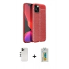 MARSİLYAN™- iPhone 12 Pro Kılıf Doruk Klasik Özel Seri - Siyah Polymer Nano Ekran Koruyucu + Shine Kamera Lens - GS