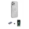 MARSİLYAN™- iPhone 12 Pro Kılıf Doruk Minimal - Siyah 360 Mat Full Body Arka Koruyucu + Renkli Kamera Lens Koruma Cam - TU
