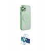 MARSİLYAN™- iPhone 12 Pro Kılıf Doruk Minimal - Siyah 3D Antistatik Cam Ekran Koruyucu