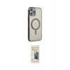 MARSİLYAN™- iPhone 12 Pro Kılıf Doruk Minimal - Siyah 6D Mat Seramik Hayalet Nano Ekran Koruyucu