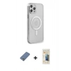 MARSİLYAN™- iPhone 12 Pro Kılıf Doruk Minimal - Siyah 6D Mat Seramik Hayalet Nano Ekran Koruyucu + Metal Kamera Lens Koruma Cam - AKYL