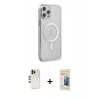 MARSİLYAN™- iPhone 12 Pro Kılıf Doruk Minimal - Siyah 6D Mat Seramik Hayalet Nano Ekran Koruyucu + Shine Kamera Lens - GD