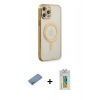 MARSİLYAN™- iPhone 12 Pro Kılıf Doruk Minimal - Siyah Polymer Nano Ekran Koruyucu + Shine Kamera Lens Koruma Cam - GS